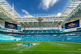 Hard Rock Stadium in Miami Gardens, Florida, home of the Miami Dolphins